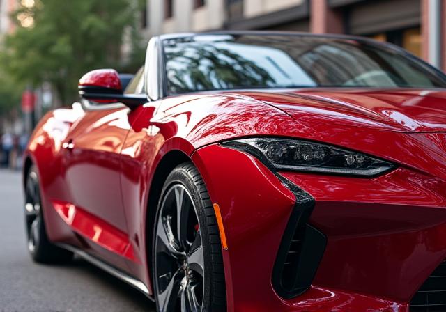 세차 후 깨끗해진 세단